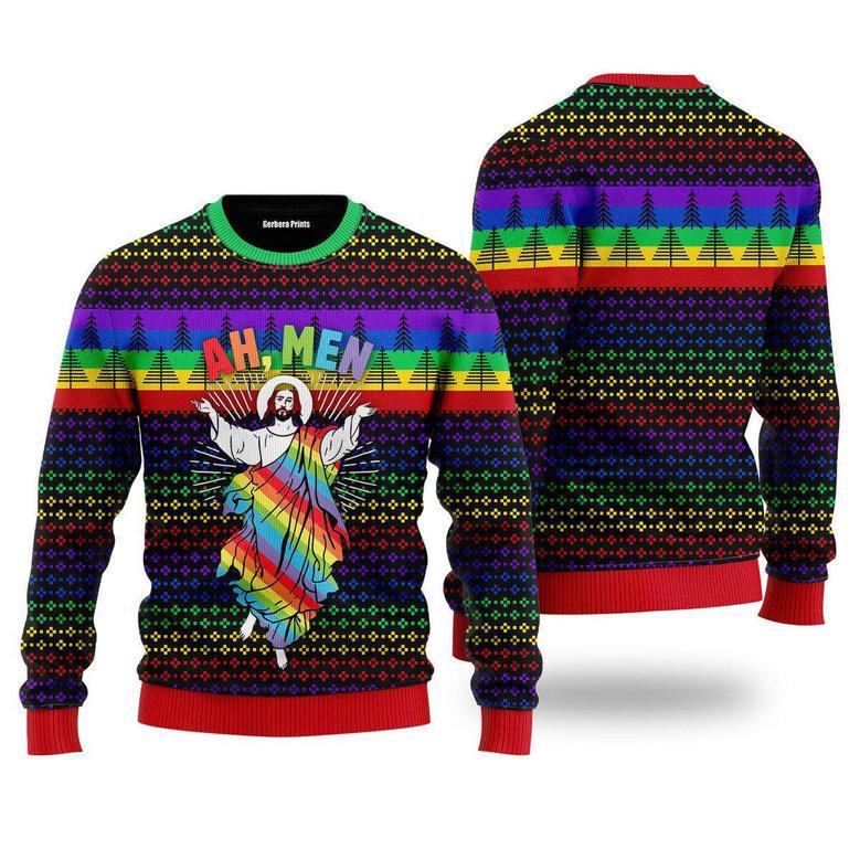 Funny Jesus LGBT On Ugly Christmas Sweater