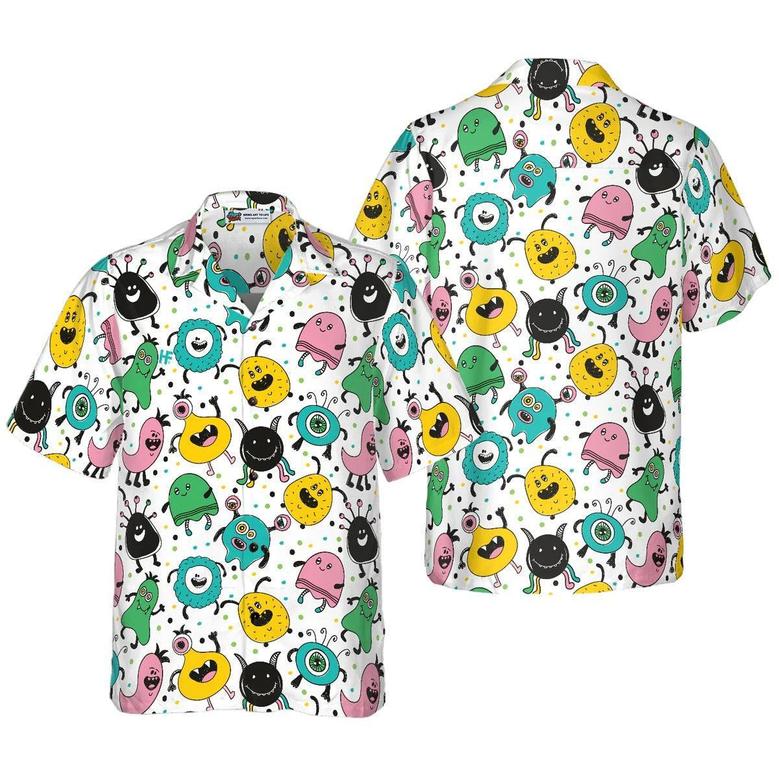 Funny Monsters Hawaiian Shirt, Cartoon Hawaiian Shirt - Gift For Lover, Friend, Family