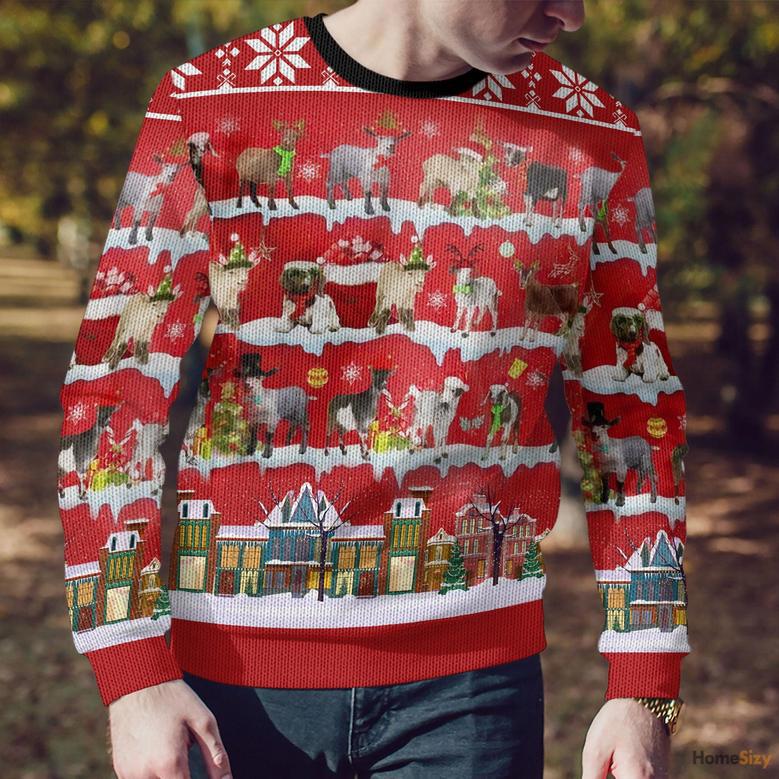 Goat Ugly Christmas Sweater For Men And Women