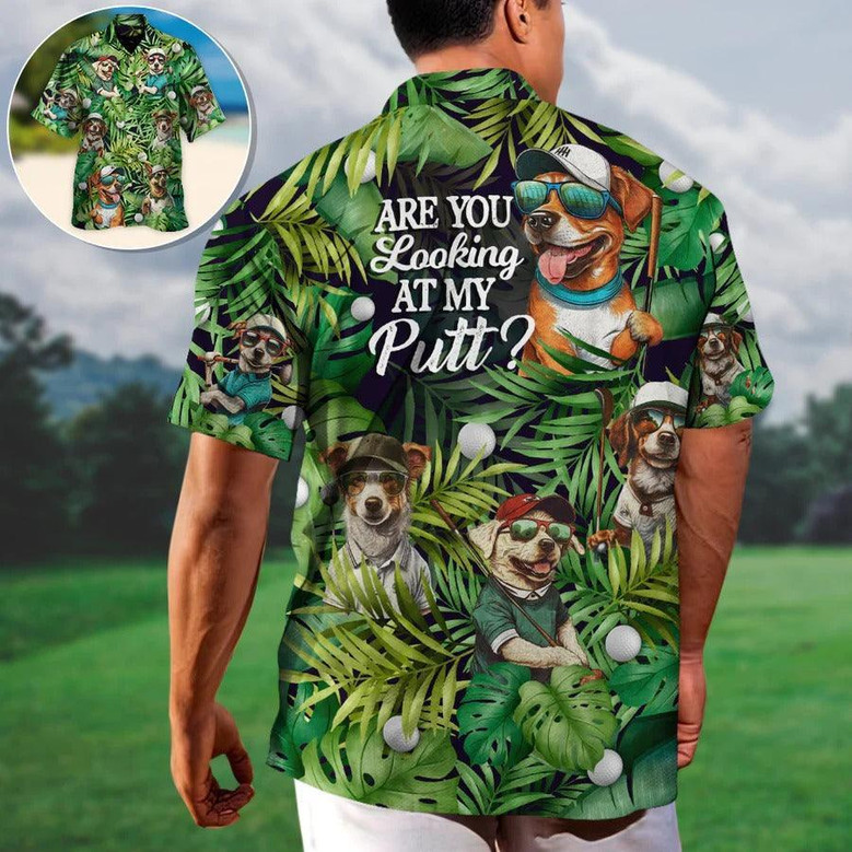 Golf Hawaiian Shirts - Dog Playing Golf Aloha Shirts, Are You