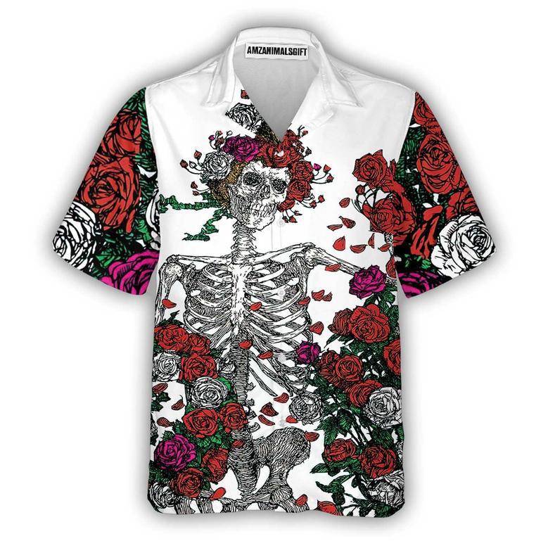 Grateful Dead Skull Hawaiian Shirt - Perfect Gift For Friend, Family