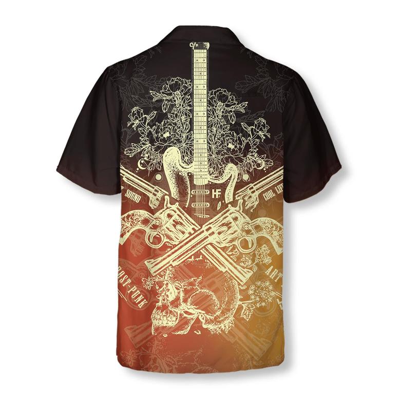 Guitar Rock N Roll Colorful Hawaiian Shirt, Colorful Summer Aloha Shirt For Men Women, Perfect Gift For Husband, Wife, Friend, Family