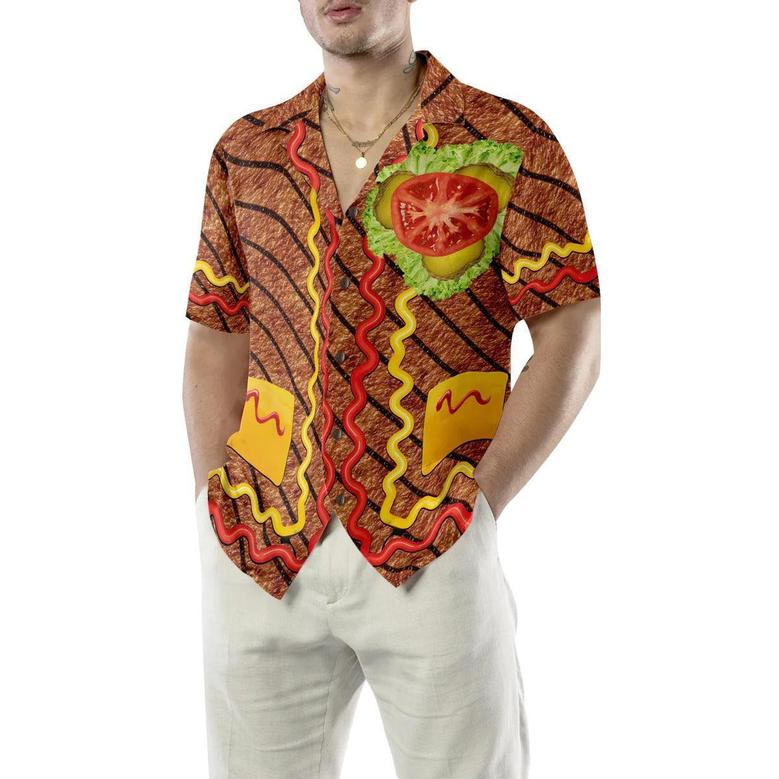 Halloween Burger Costume Shirt Hawaiian Shirt - Perfect Gift For Lover, Friend, Family