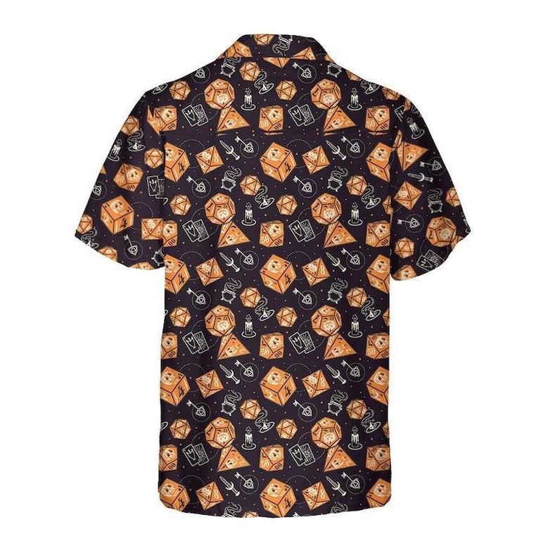 Halloween DnD Hawaiian Shirt, Dice Hawaiian Shirt, DnD Halloween Aloha Shirt For Men & Women - Halloween Gift For Members Family, Friends