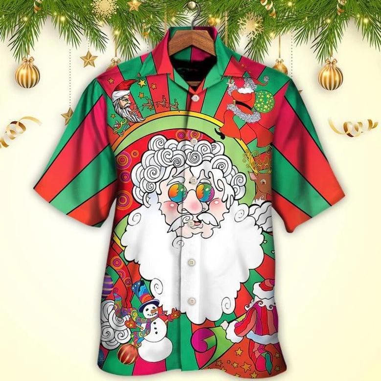 Hippie Aloha Hawaiian Shirt - Hippie Santa Fantasy World Unreal Hawaiian Shirt For Summer - Perfect Gift For Friend, Family