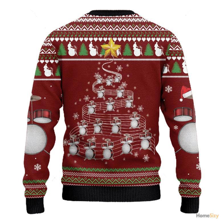 Hobby Drum Music In Jesus Name I Play Ugly Christmas Sweater