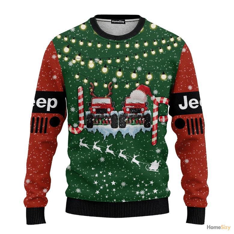 Hobby Jeep Car Christmas Ugly Sweater