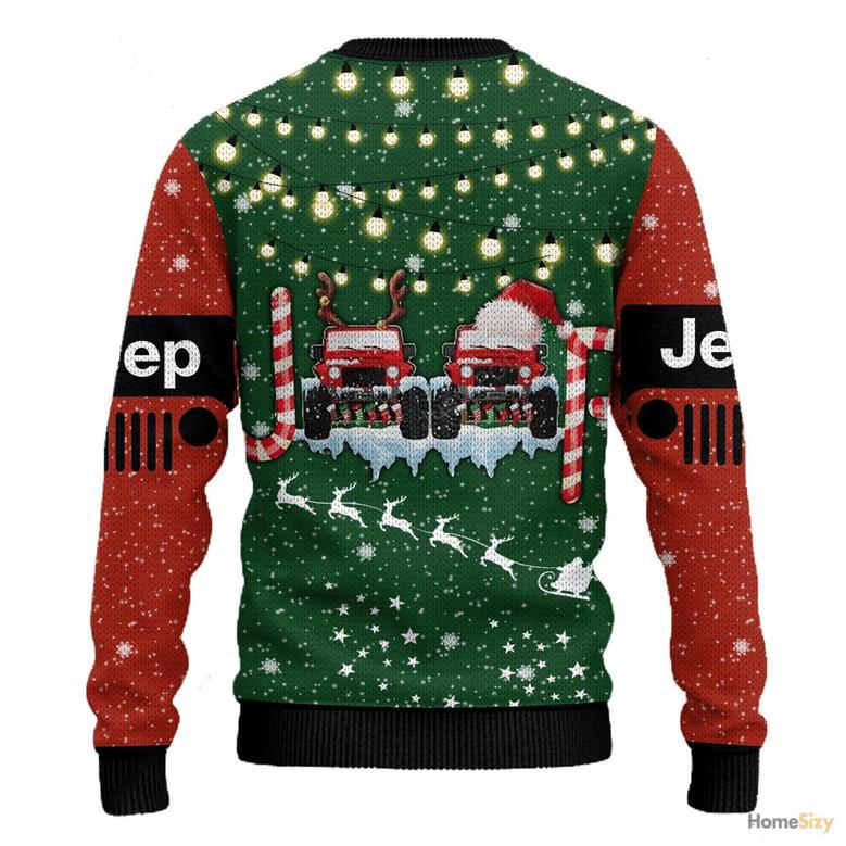 Hobby Jeep Car Christmas Ugly Sweater