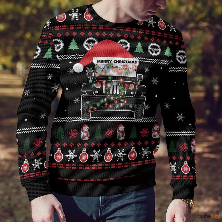 Hobby Jeep Merry Christmas Christmas Ugly Sweater