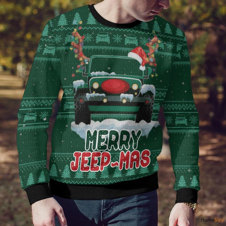 Hobby Merry Jeep Mas Ugly Christmas Sweater