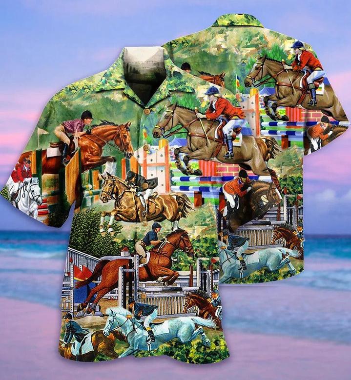 Horse Hawaiian Shirt For Summer - Horse And Human Hawaiian Shirt - Perfect Gift For Men, Horse Racing Lovers, Horse Lovers