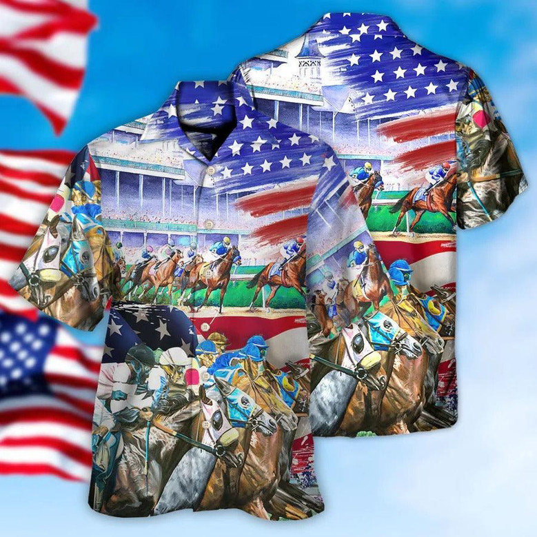 Texas Racing Flag Checkered Pattern Hawaiian Shirt HO0742 main image 0