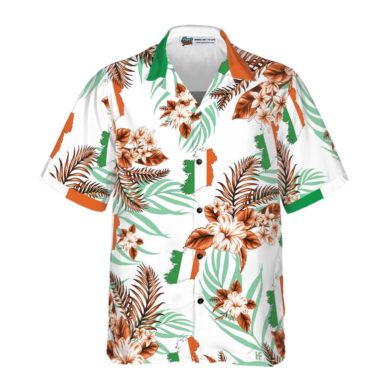 Irish People Proud Ireland Shamrock Hawaiian Shirt, Colorful Summer Aloha Shirts For Men Women, Gift For Husband, Wife, Boyfriend, Girlfriend