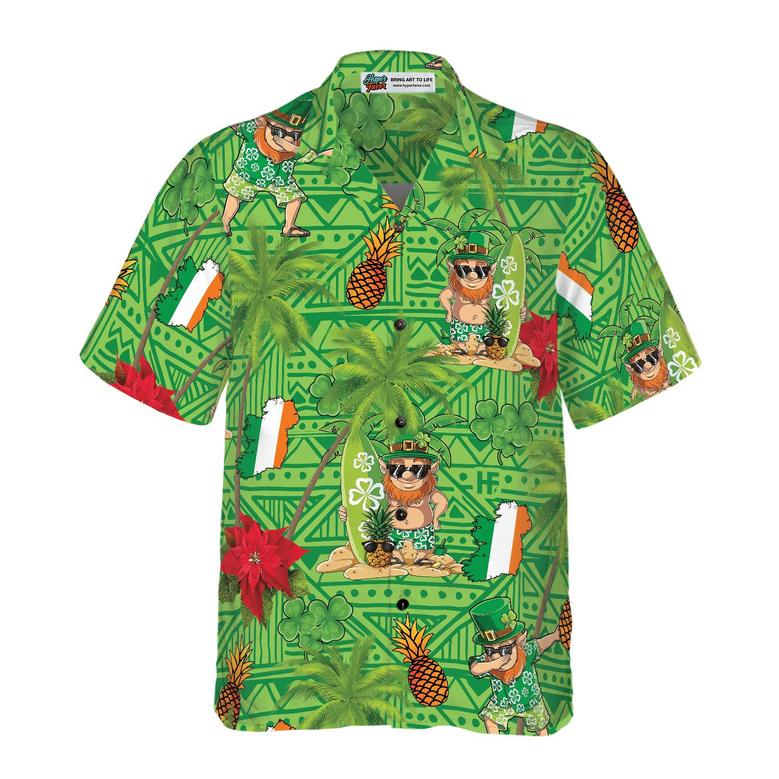 Irish Proud Leprechaun Saint Patrick's Day Hawaiian Shirt, Colorful Summer Aloha Shirts For Men Women, Perfect Gift For Husband, Wife, Friend, Family