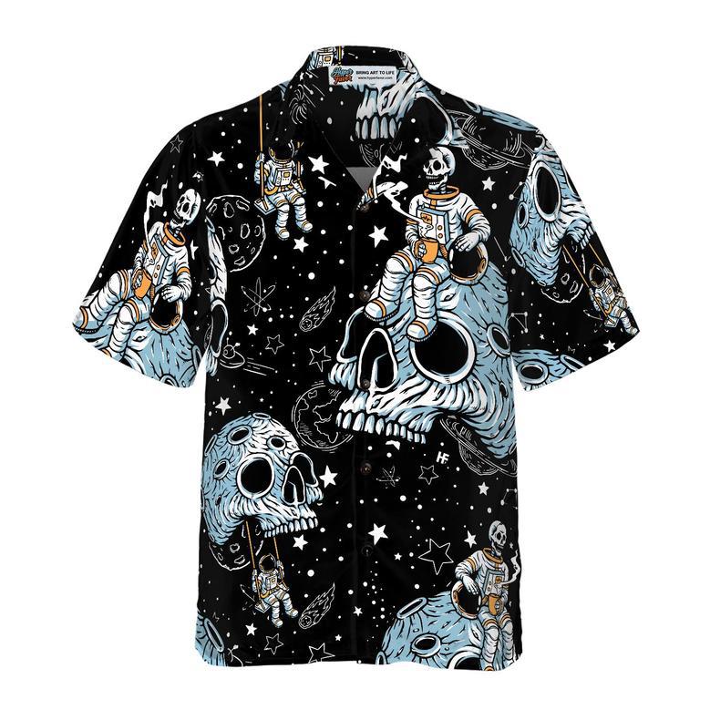 Skull Planet Galaxy Hawaiian Shirt For Men And Women - Freedomdesign