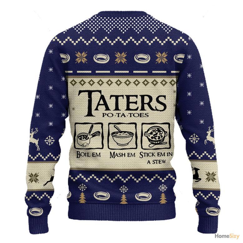 Lotr Taters Potatoes Ugly Christmas Sweater