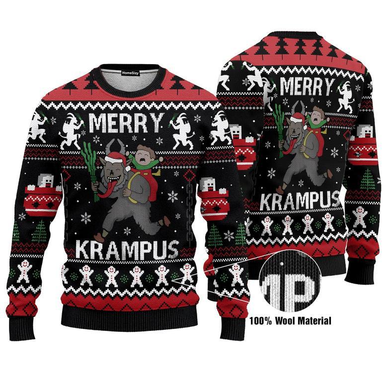 Merry Krampus Ugly Christmas Sweater For Men And Women