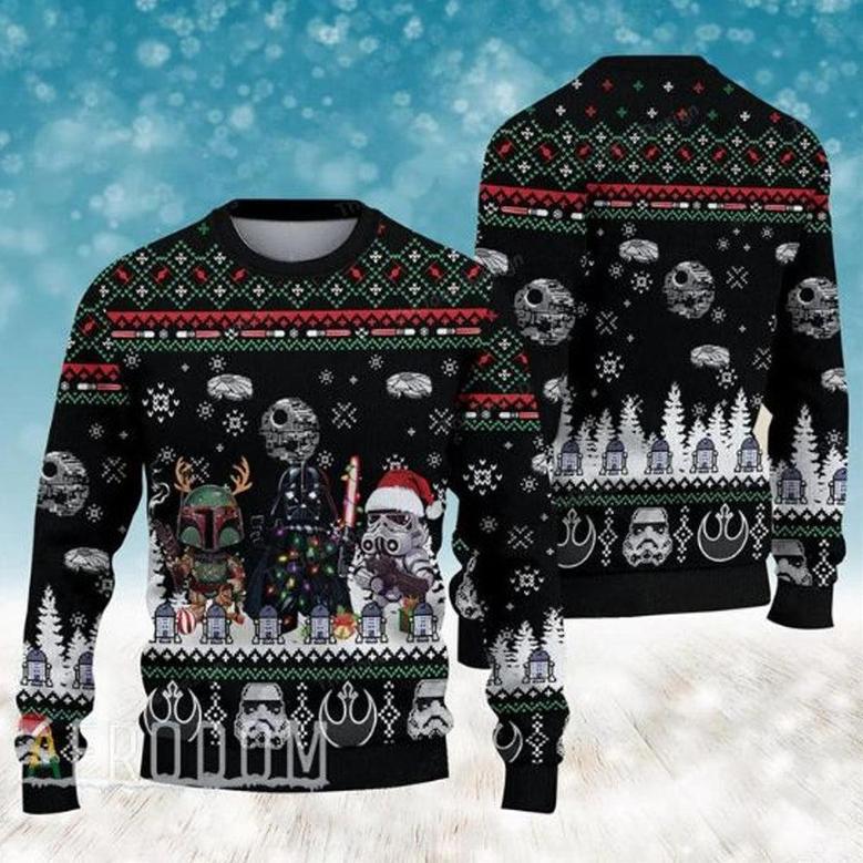 Merry Xmas Star Wars Movies Ugly Christmas Sweaters