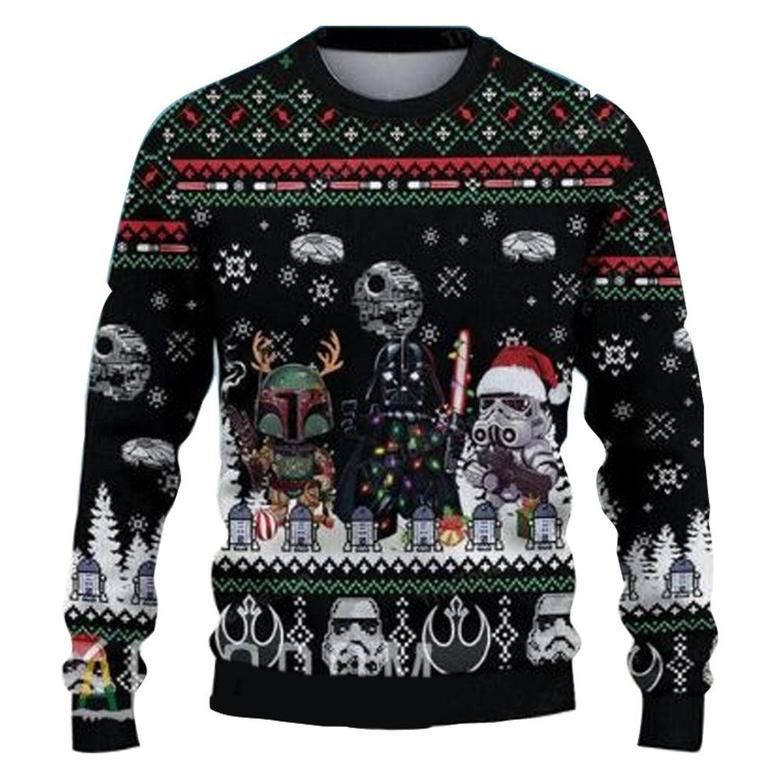 Merry Xmas Star Wars Movies Ugly Christmas Sweaters