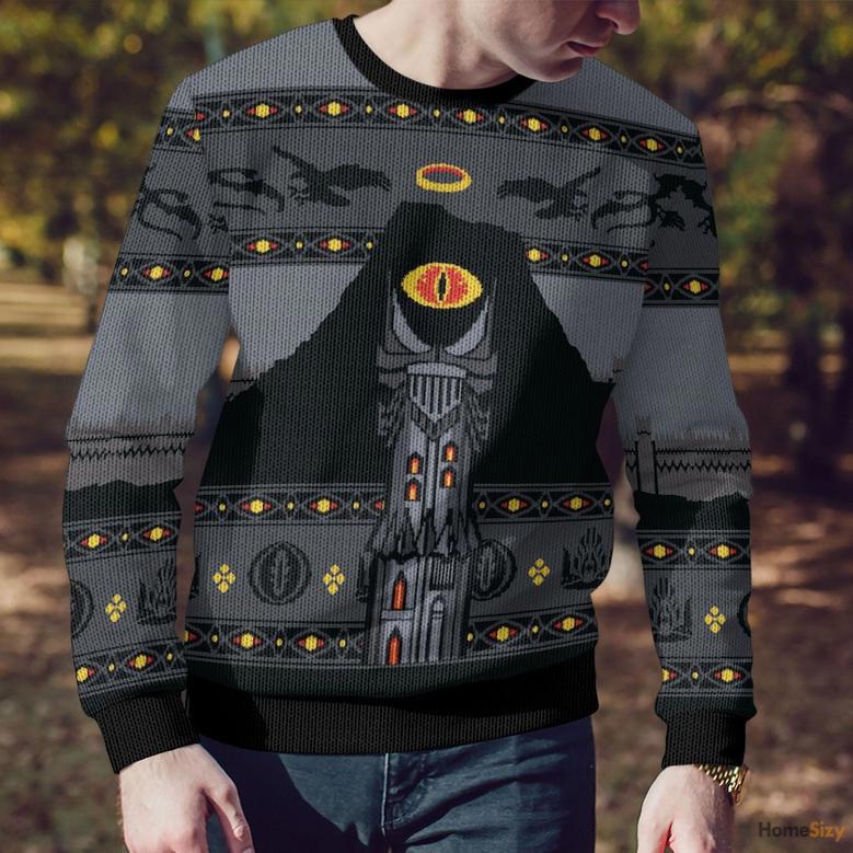 Mordor Lord Of The Rings Adult Ugly Sweater For Men And Women