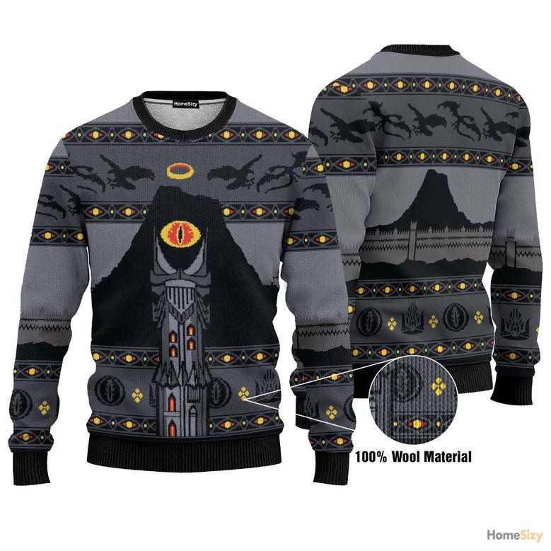 Mordor Lord Of The Rings Adult Ugly Sweater For Men And Women