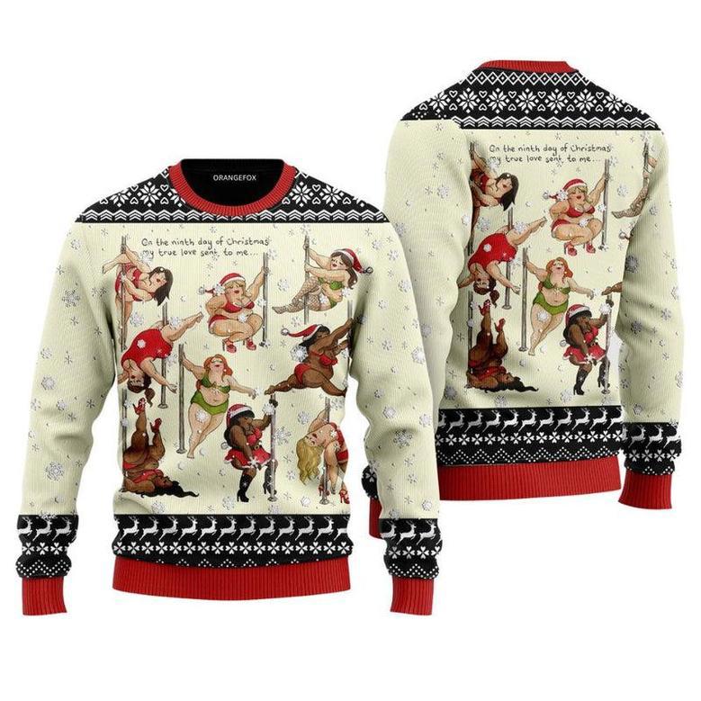 Nine Ladies Dancing Sexy Christmas Ugly Sweater For Men & Women