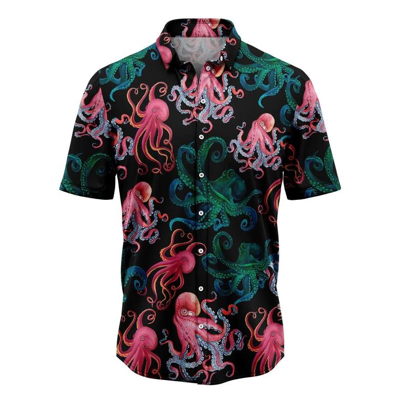 Octopus Hawaiian Shirt, Octopus Party Summer Aloha Shirt For Men And Women - Perfect Gift For Husband, Boyfriend, Friend, Family, Wife
