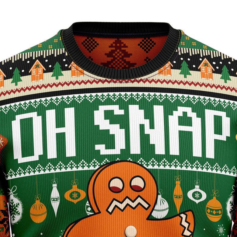 Oh Snap Gingerbread Ugly Christmas Sweater