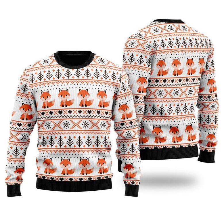 Orange Fox Xmas Ugly Christmas Sweater For Men & Women