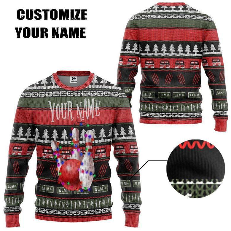 Personalized 3D Bowling Ugly Sweater - Best Gift For Christmas