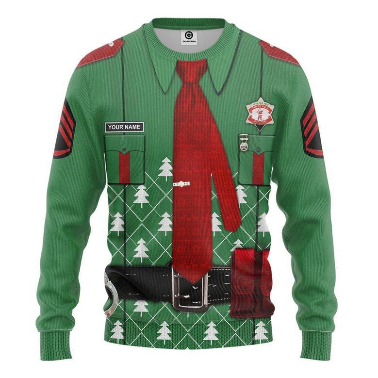 Personalized 3D Police Ugly Sweater - Best Gift For Christmas