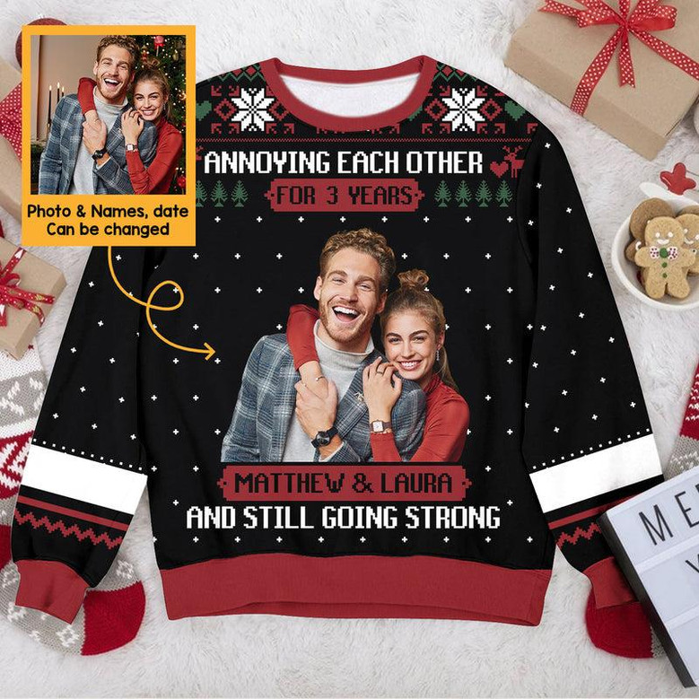 Personalized Annoying Each Other For Years Couple Ugly Sweater