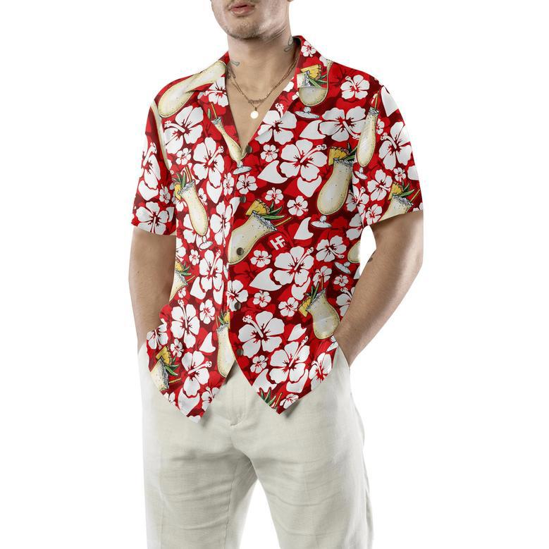 Pina Colada Cocktail Pattern Aloha Hawaiian Shirt For Summer, Colorful Hawaiian Shirt Outfit For Men Women, Gift For Friend, Team, Family