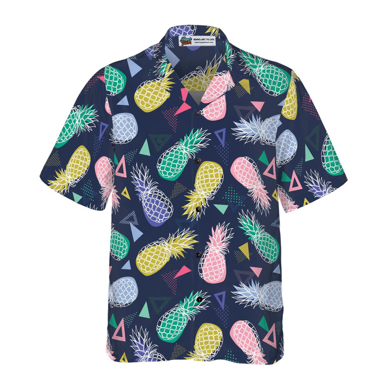 Fitted Pineapples Women Hawaiian Shirt