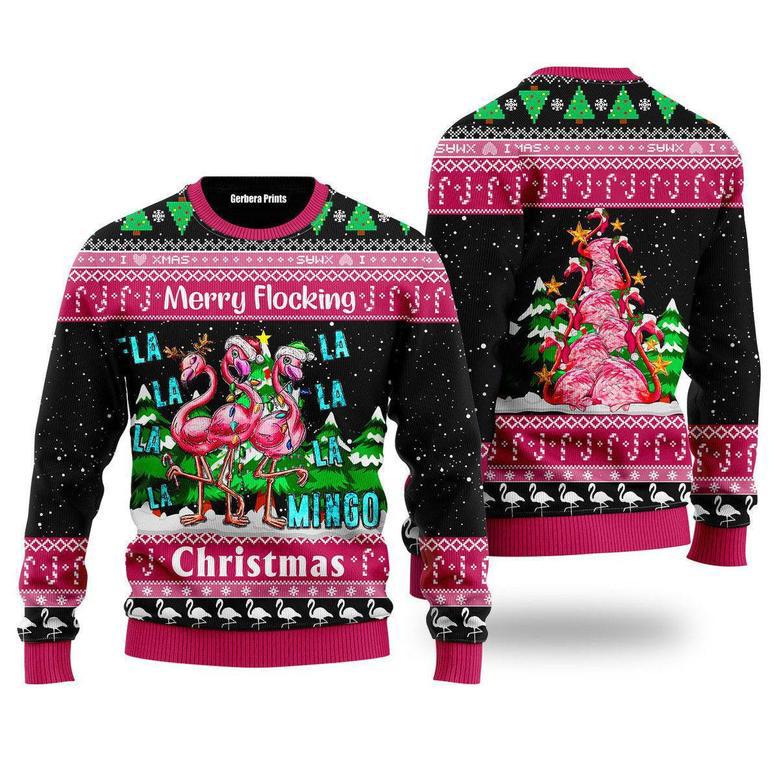 Pink Flamingo Ugly Christmas Sweater For Men And Women