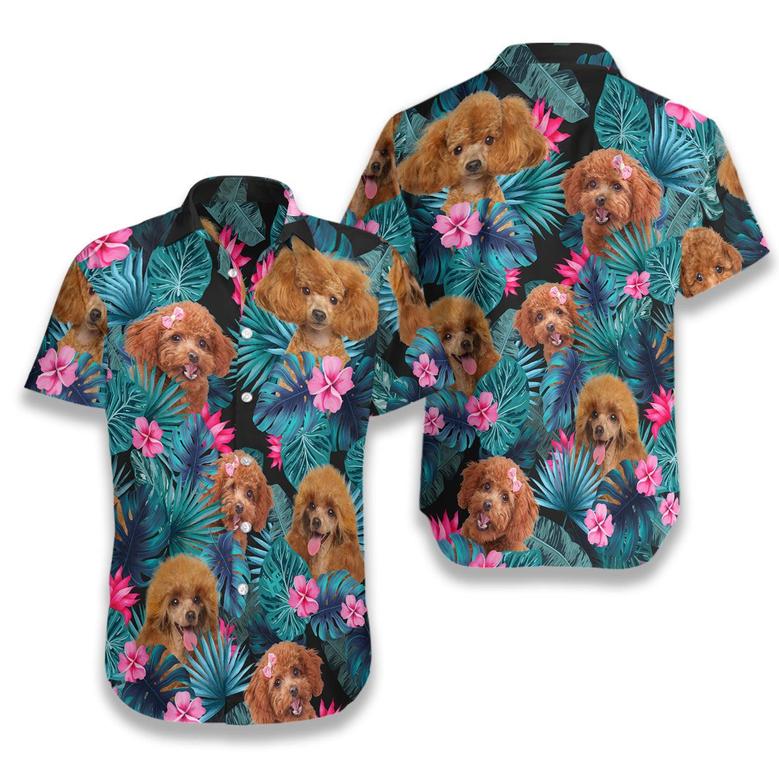 Poodle Hawaiian Shirt, Tropical Colorful Summer Aloha Shirt For Men Women, Perfect Gift For Friend, Family, Dog Lovers, Poodle Mom Dad