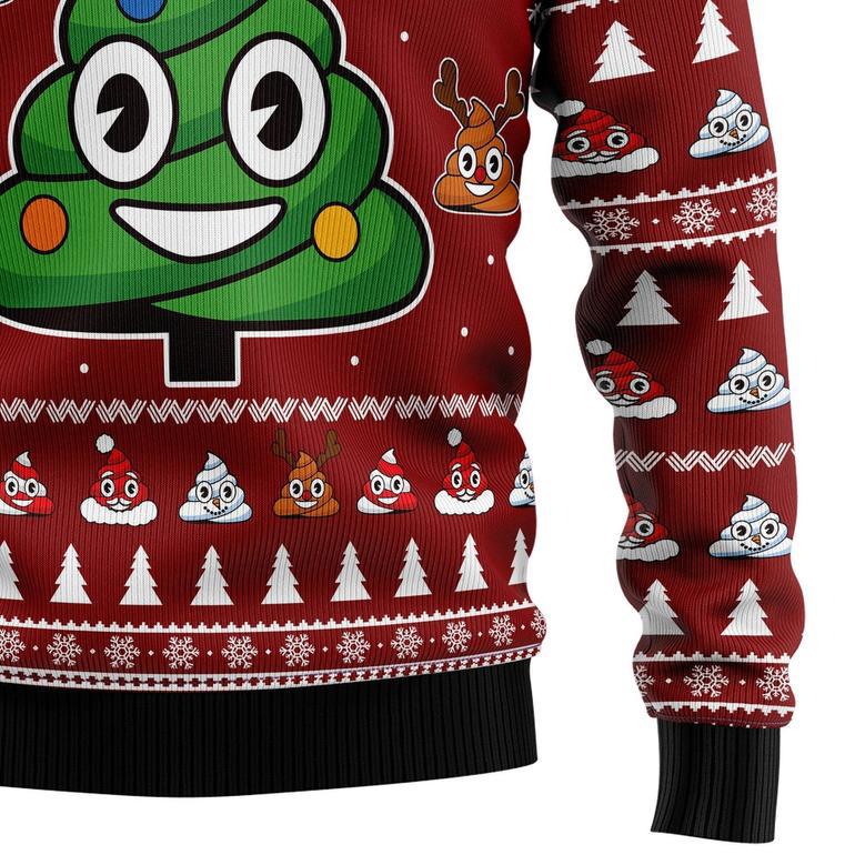 Poop Christmas Tree Emoji Funny Ugly Sweater