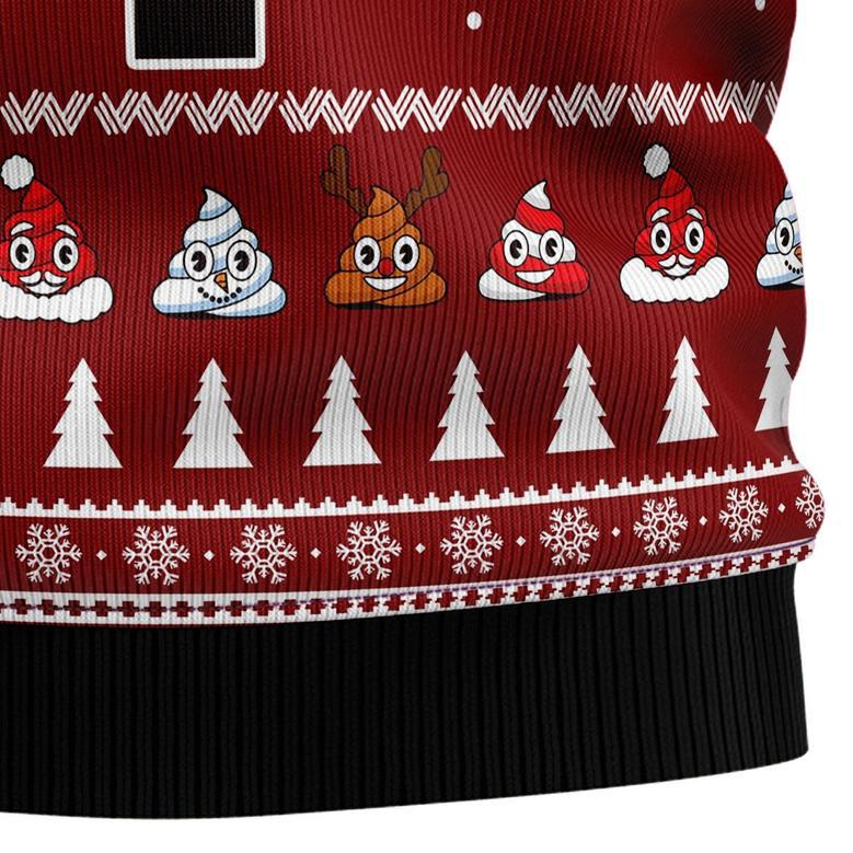 Poop Christmas Tree Emoji Funny Ugly Sweater