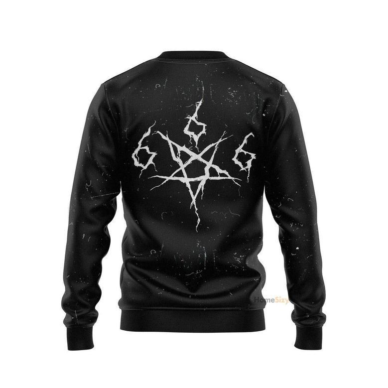 Satanic Skull Ugly Christmas Sweater For Men And Women