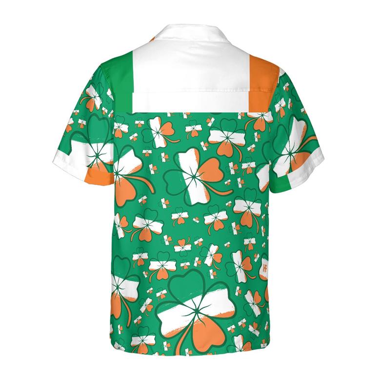 Seamless Ireland Styled Shamrock Saint Patrick's Day Irish Hawaiian Shirt, Colorful Summer Aloha Shirts For Men Women, Perfect Gift For Husband, Wife