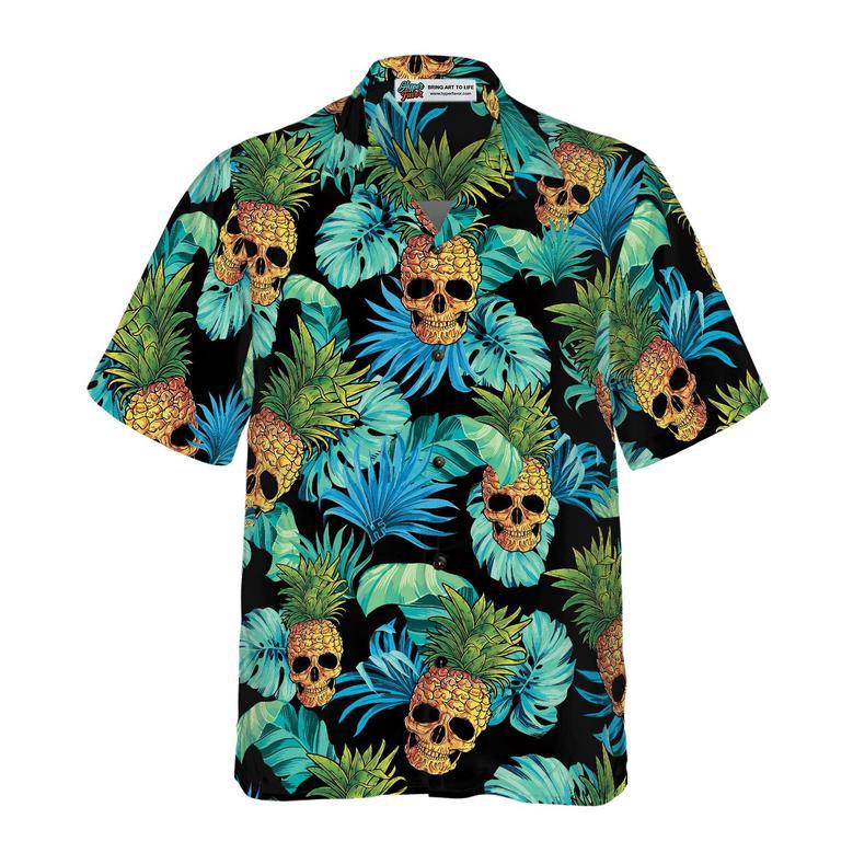 Pineapple Skulls Aloha Happy Summer Hawaiian Shirt For Men And Women -  Freedomdesign