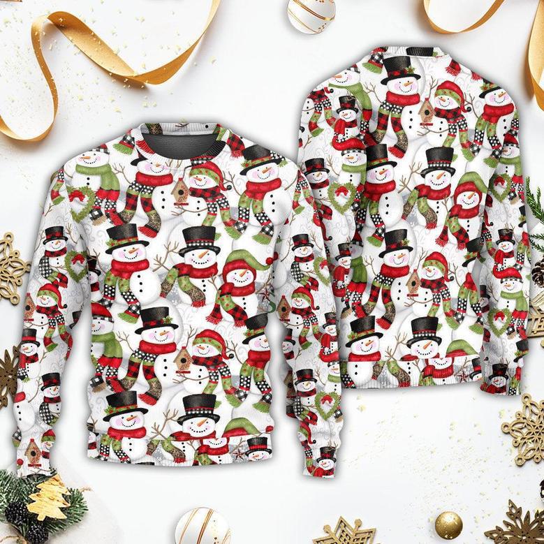 Snowman Family Happy Ugly Christmas Sweaters