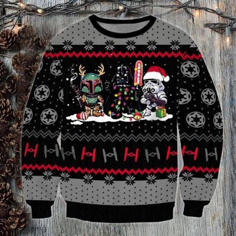 Star Wars Boba Fett Darth Vader Ugly Christmas Sweaters