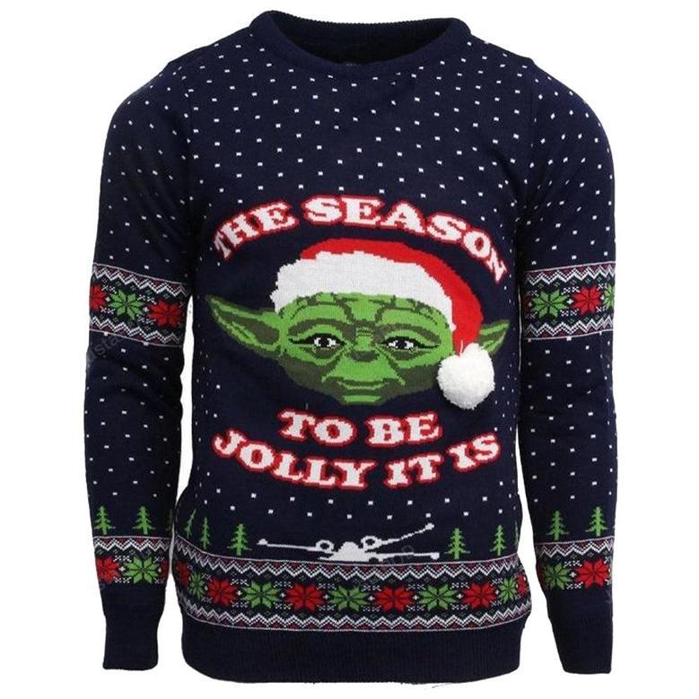 Star Wars Master Yoda The Season To Be Jolly It Is Ugly Christmas Sweaters