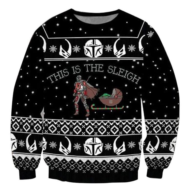 Star Wars This Is The Sleight Baby Yoda Ugly Christmas Sweaters