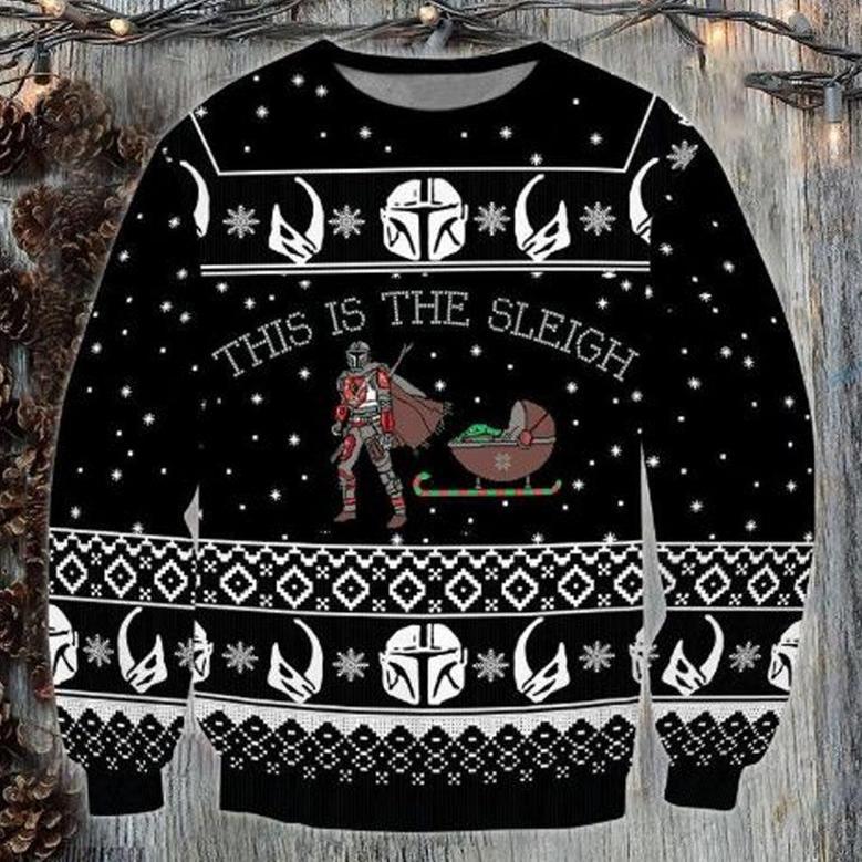 Star Wars This Is The Sleight Baby Yoda Ugly Christmas Sweaters