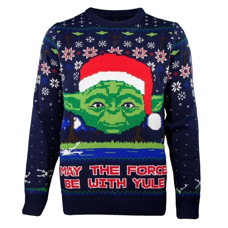 Star Wars Yoda May The Force Be With Yule Ugly Christmas Sweaters