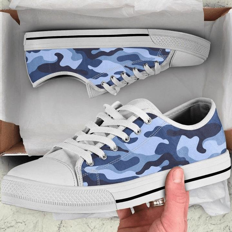 Blue camouflage shoes sales