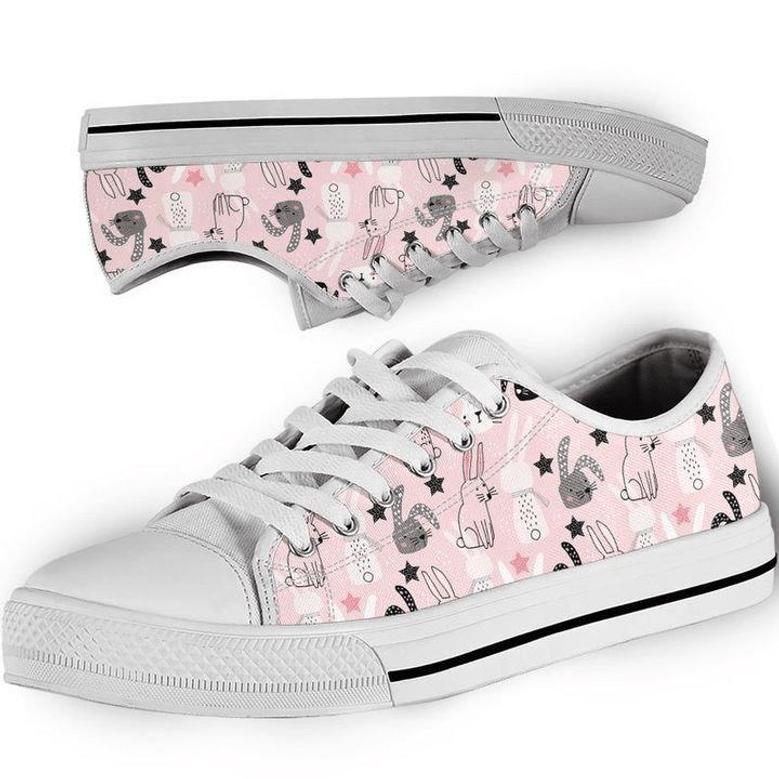 Bunny Rabbit Pattern Low Top Shoes