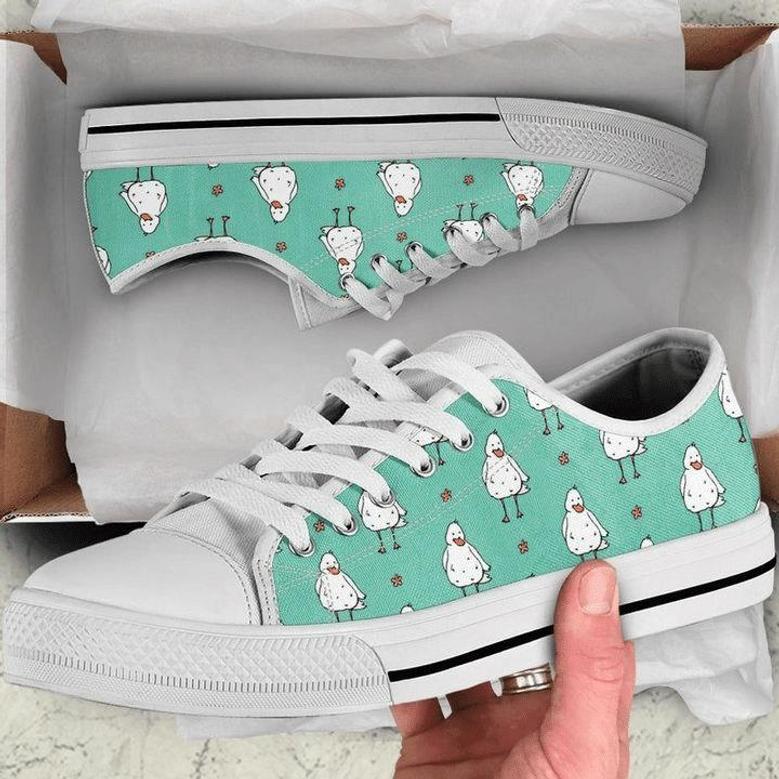 Ducks And Flowers Low Top Shoes